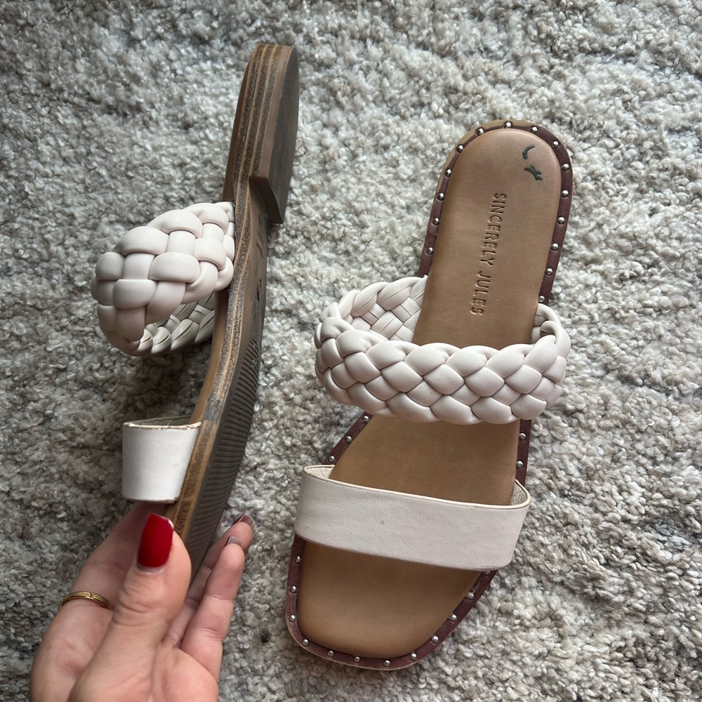 Braided white sandals - Picture 2 of 2